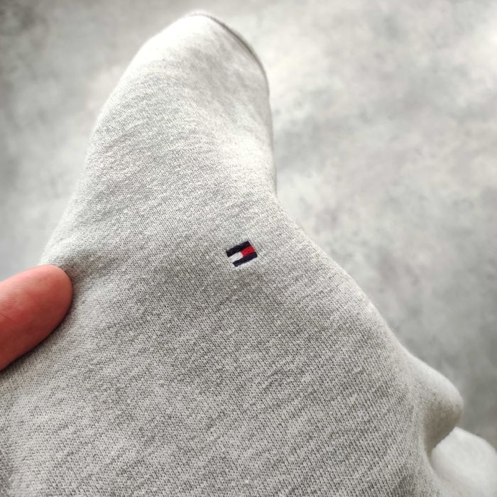 MĘSKA Bluza PREMIUM Szara Małe Logo Tommy Hilfiger Bawełna Elegancka