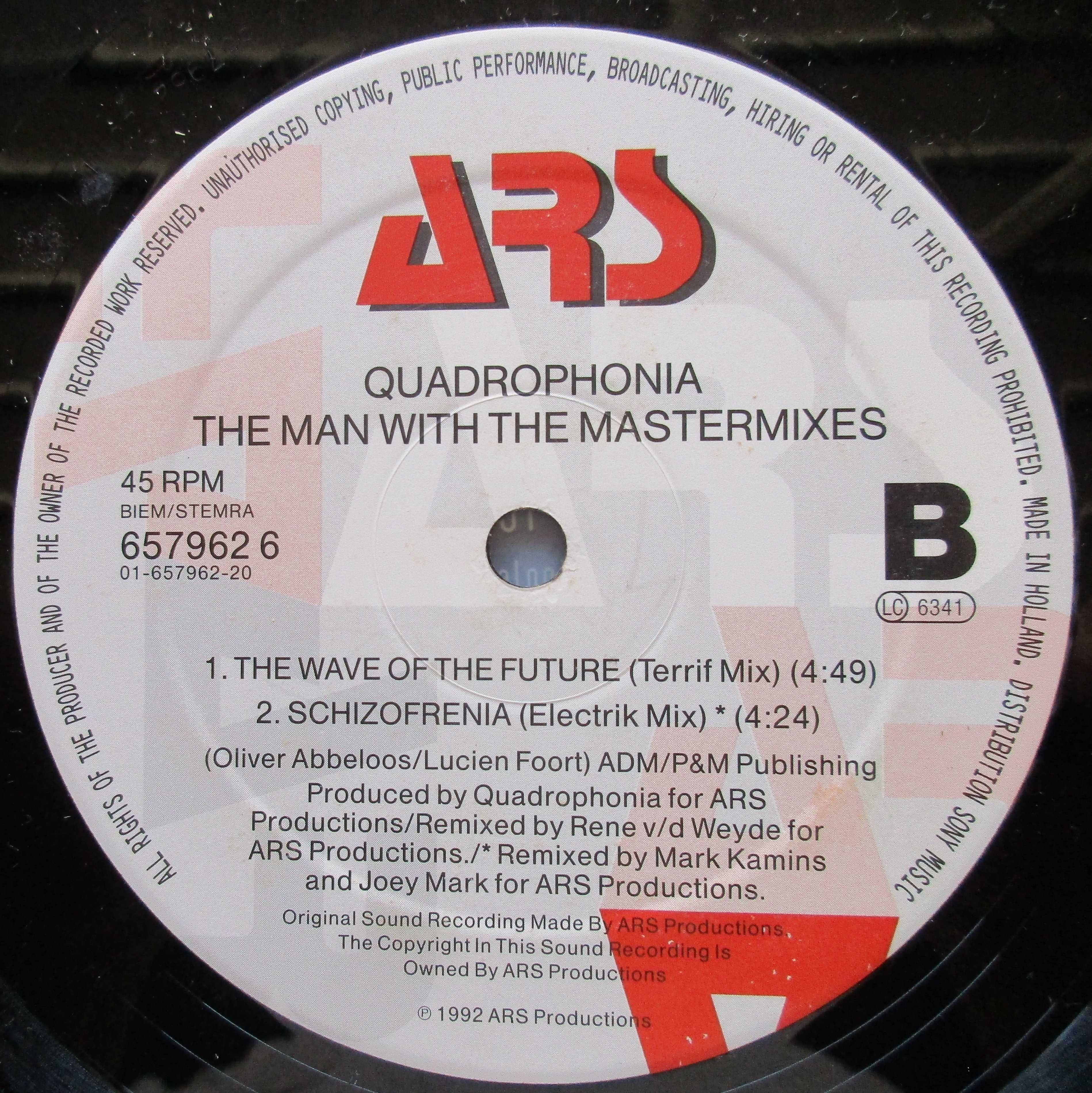 Quadrophonia - - - - - The Man With The Mastermixes - - - -Maxi Single