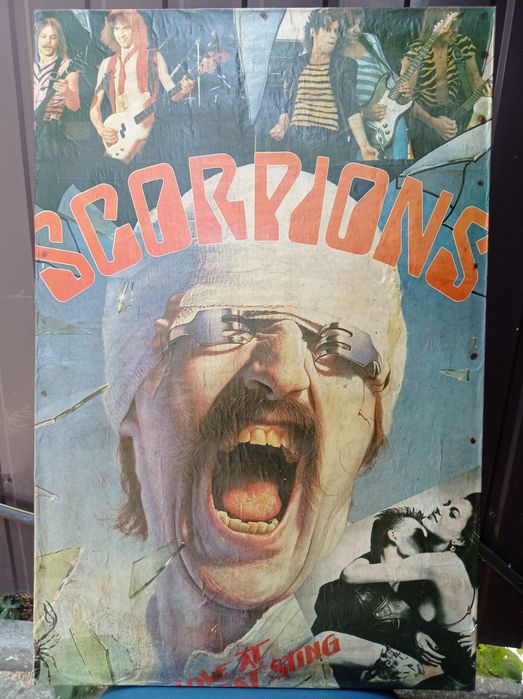 SCORPIONS Плакат картина постер ГДР 1982 года BLACK OUT