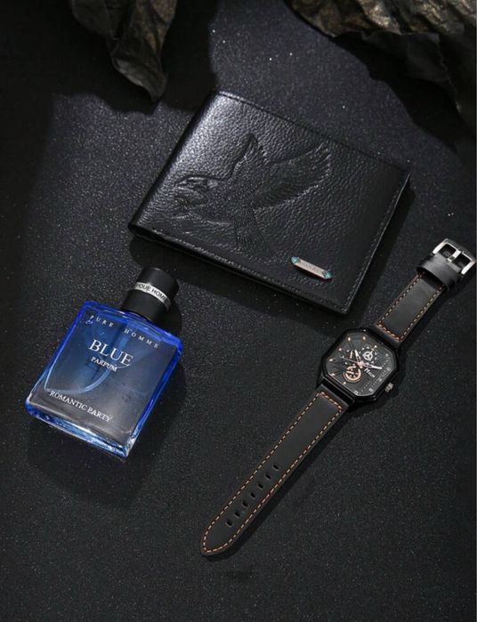 Conjunto de presente 3 peças - Carteira Elegante, fragrancia refresnte