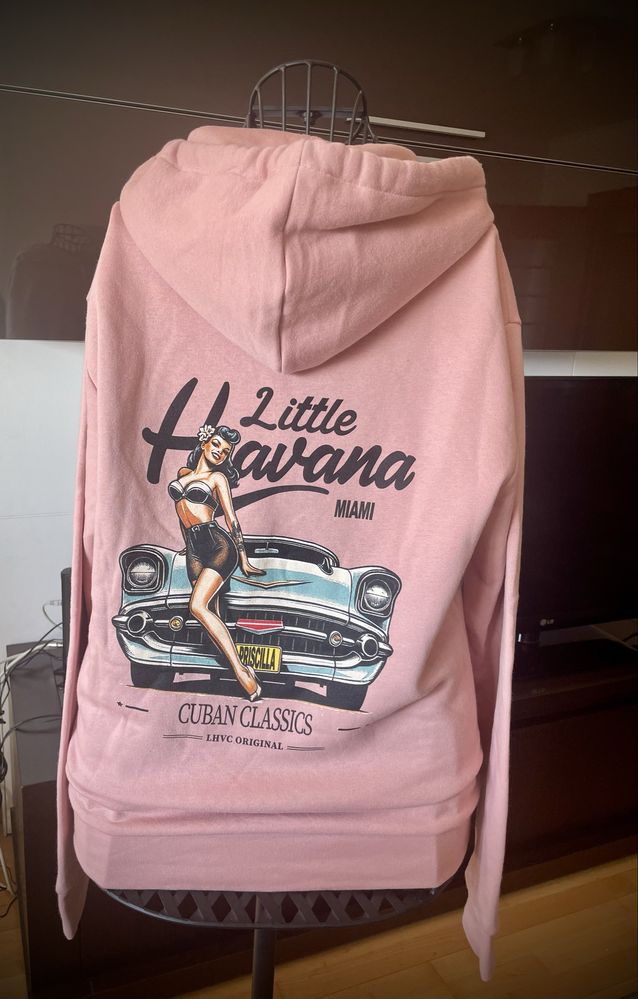 Hoodie rosa "Little Havana" Next Level