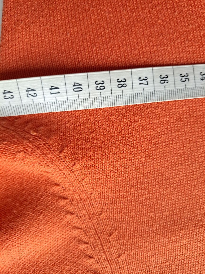Pomarańczowy sweter rozpinany Review