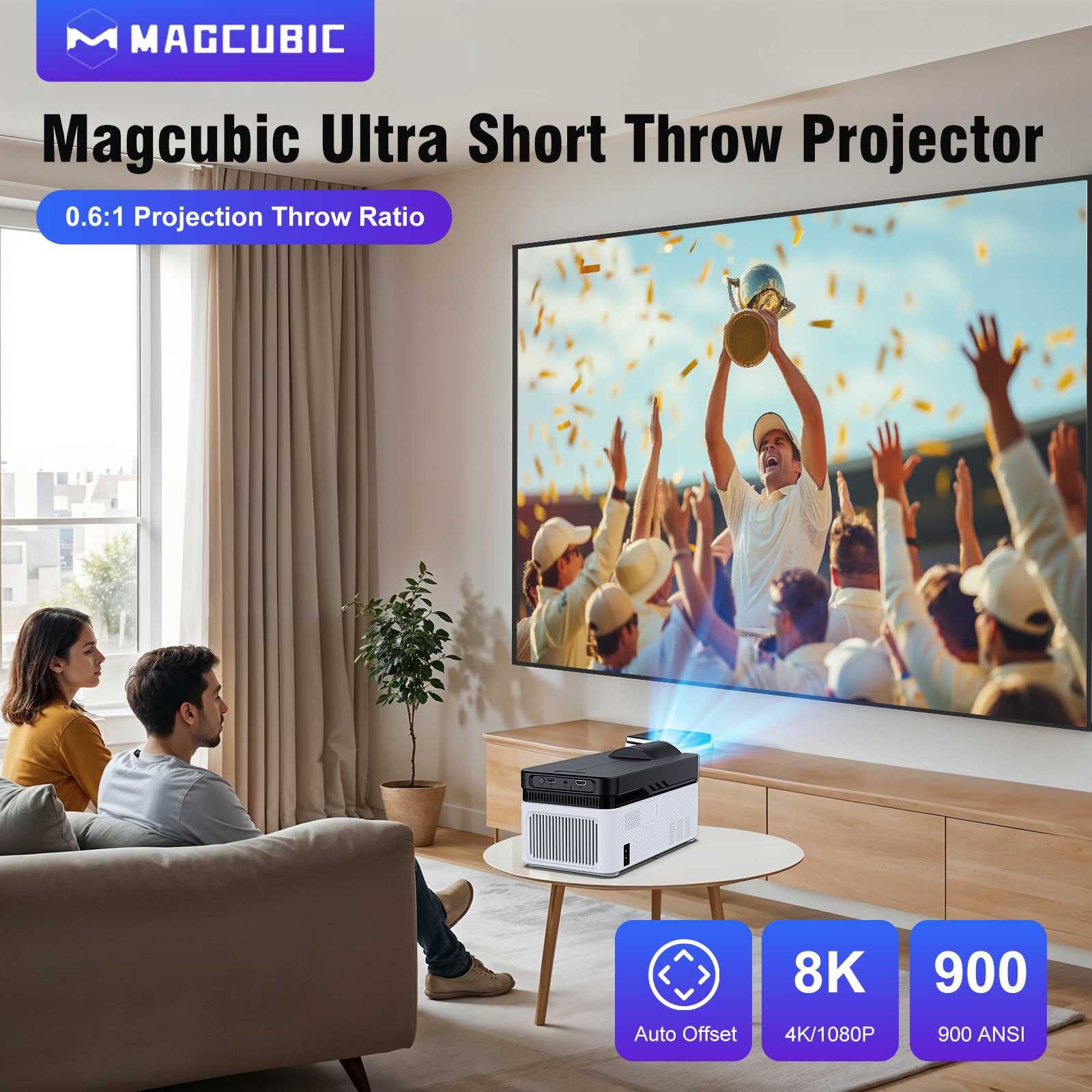 PROJEKTOR Magcubic HY450 Android WIFI LED BT 4K 8K 900 ANSI