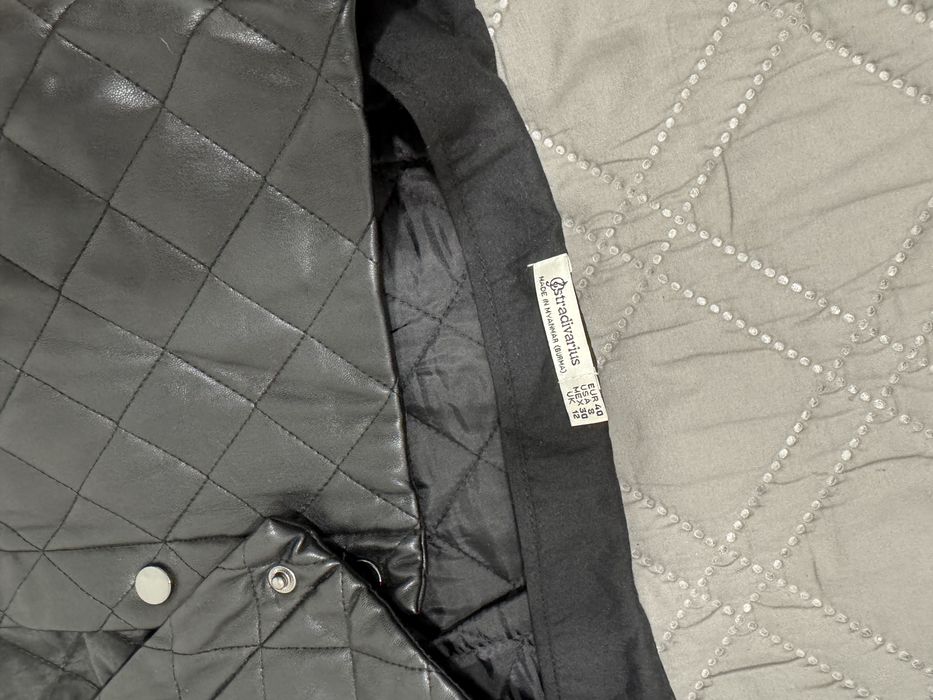 Saia preta poli pele tamanho 40