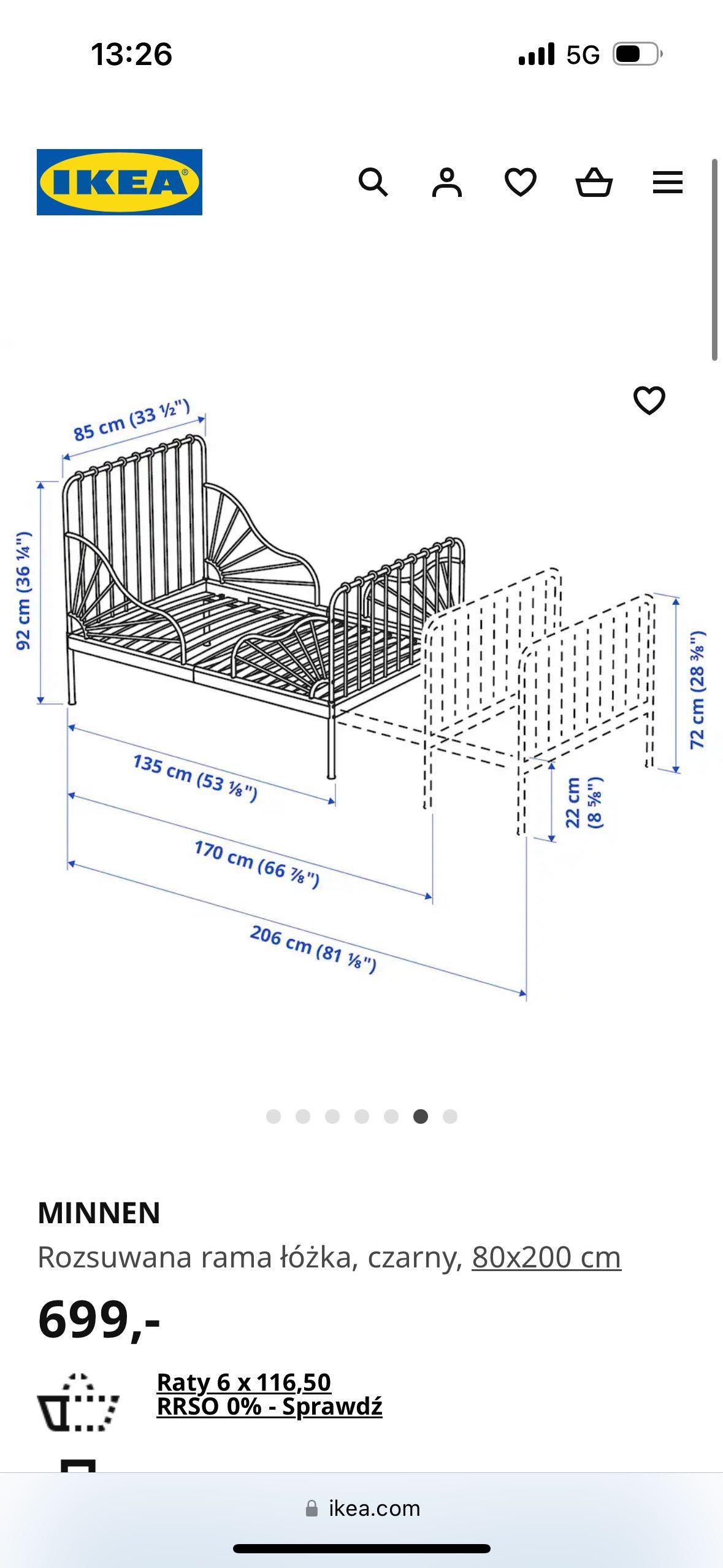 Łóżko IKEA plus materac. W stanie bardzo dobrym.