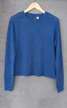 Granatowy sweter z błyszczącą nitką H&M Divided S