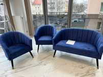 Sofa z dwoma fotelami
