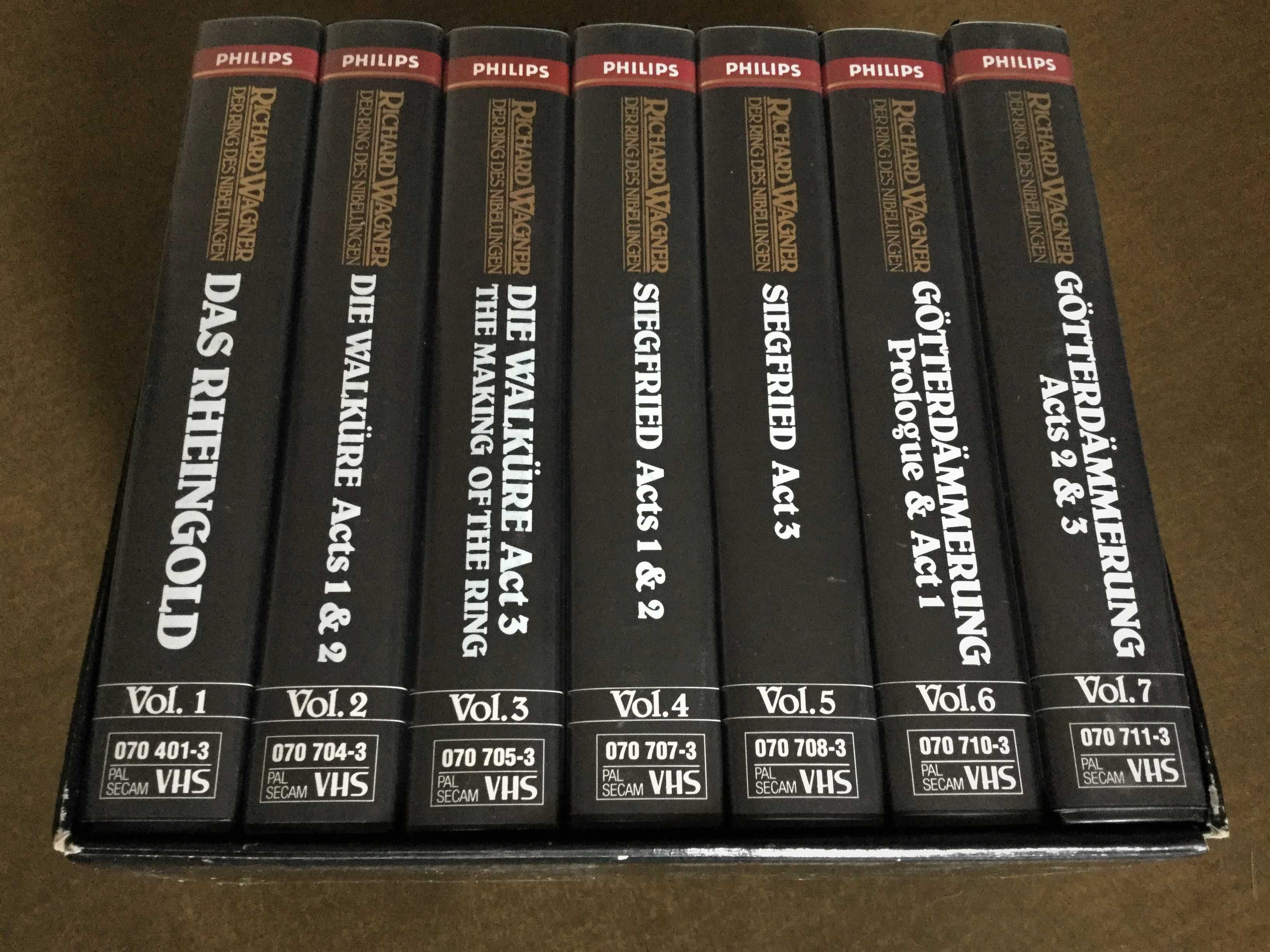 Wagner - Pierścień Nibelunga 7VHS Philips 1980r.komplet