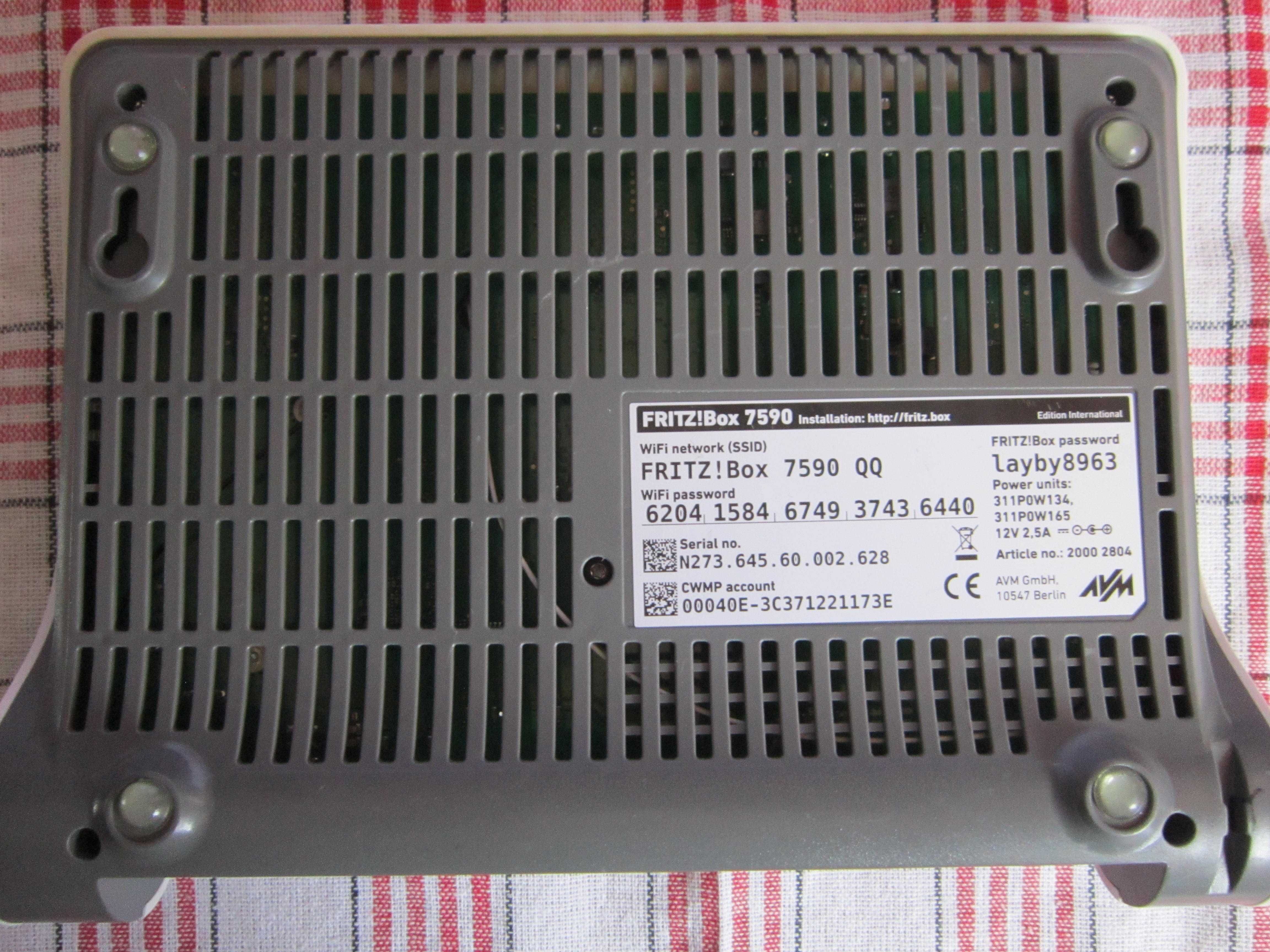 Router FRITZ! Box 7590 QQ Wifi 5 bezprzewodowy sprawny z zasilaczem