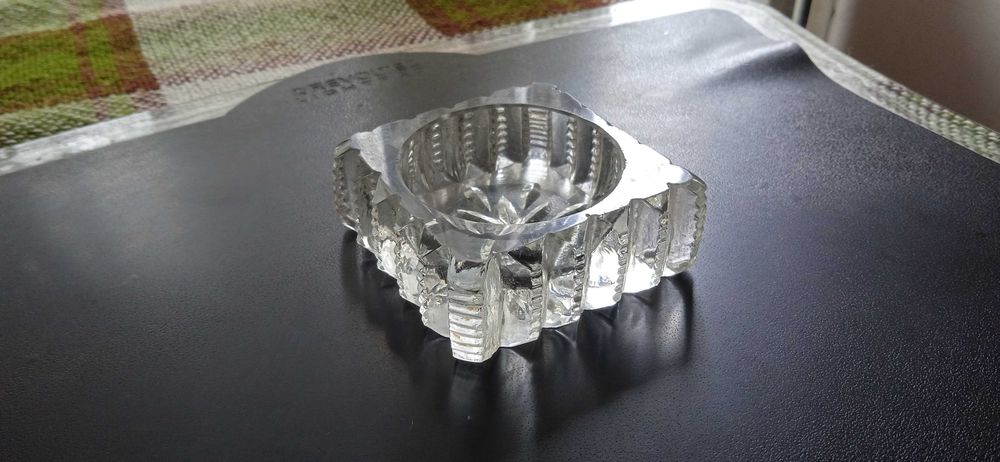 Солонка хрустальная дореволюционная ручной работы