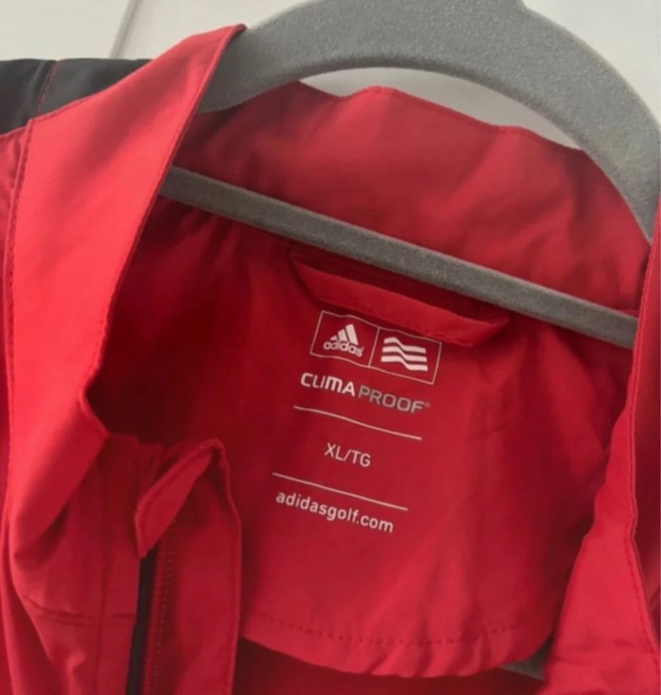 Adidas wiatrówka męska czerwony golf Climaproof