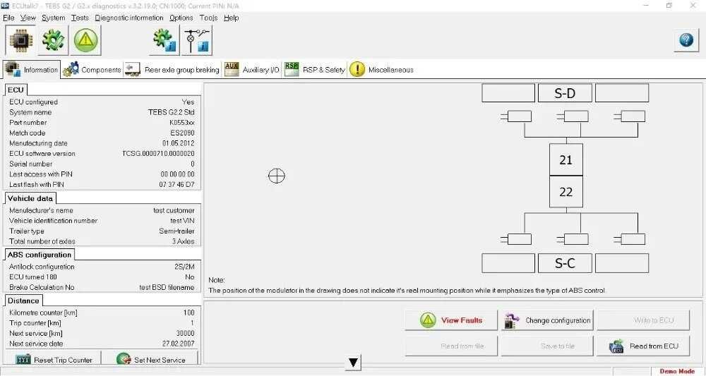 INTERFEJS + LAPTOP Knorr Bremse Wabco Naczepy Systemy Hamulcowe