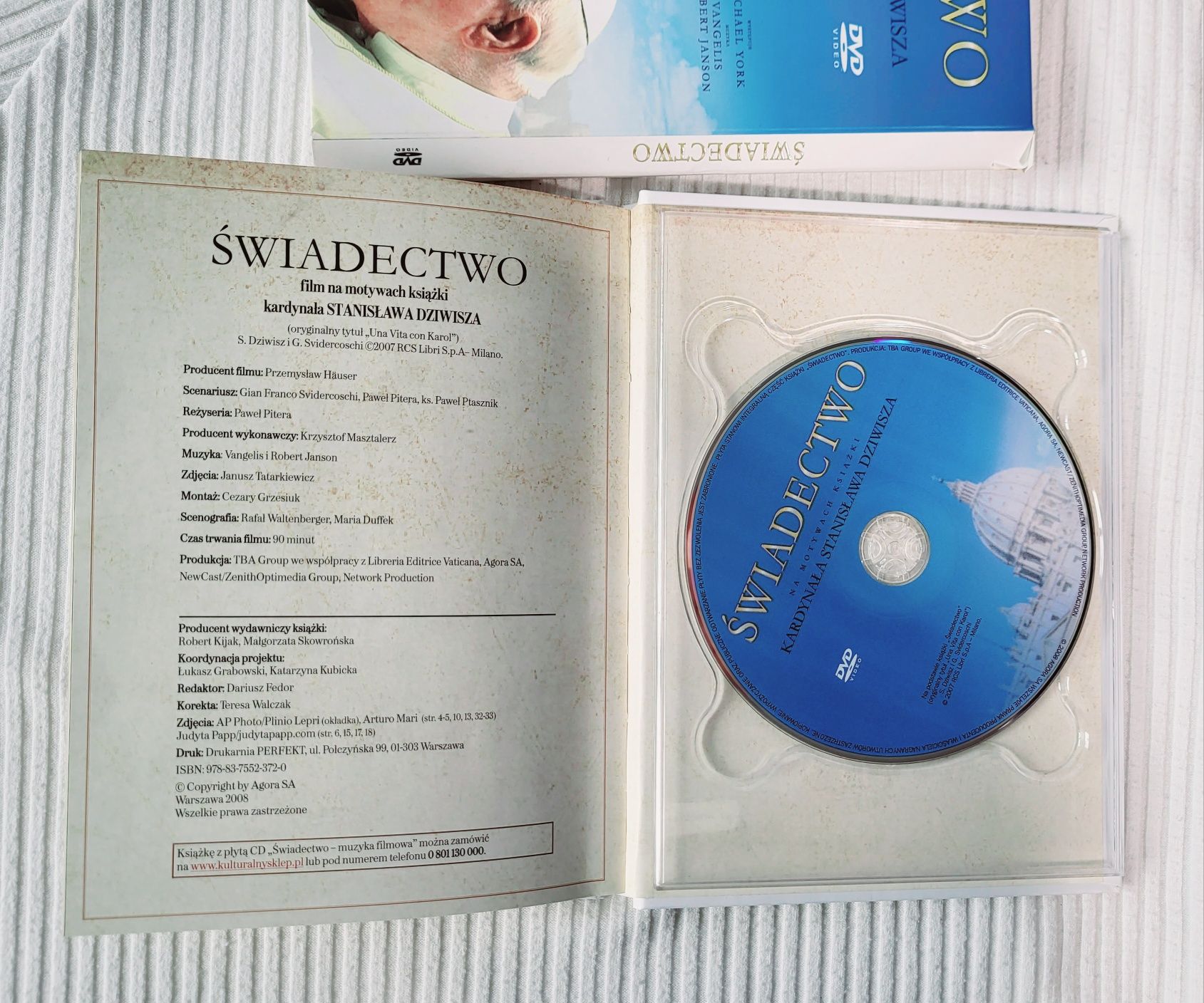 Świadectwo Kardynała Stanisława Dziwisza książka plus plyta dvd