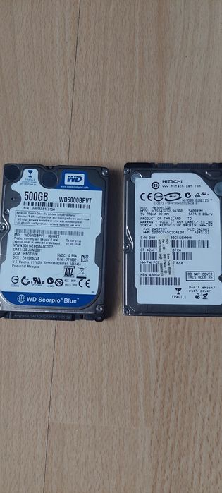 Dyski twarde do laptopów HDD 500 i 320