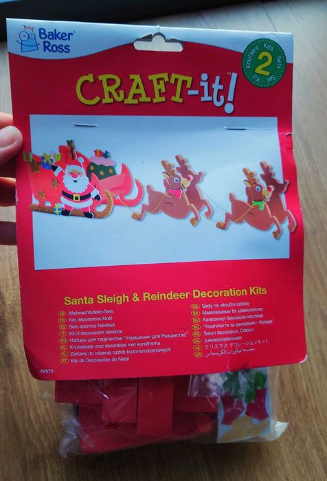 Świetny zestaw kreatywny Boże Narodzenie ozdoba Święty Mikołaj pianka