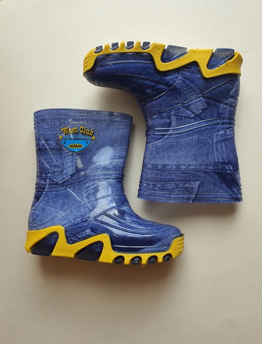 Niebiesko-żółte kalosze Demar unisex rozm 28-29