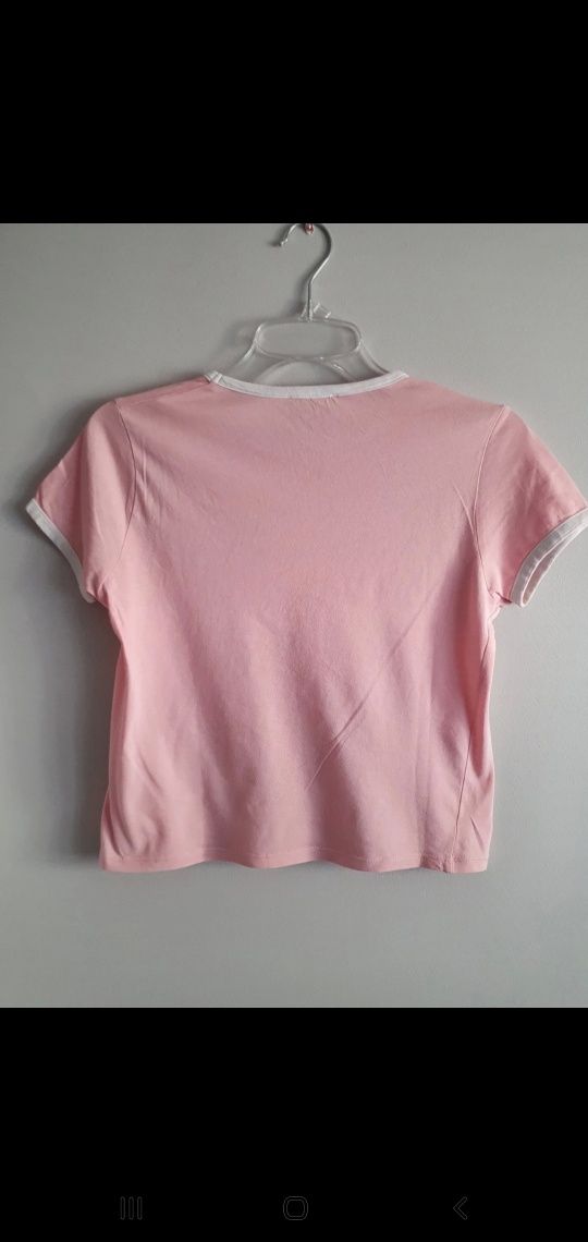 Różowa krótka bluzka