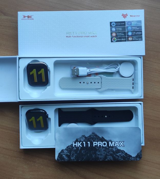 Cмарт-годинник HK11 Pro Max AMOLED (Black, Silver)