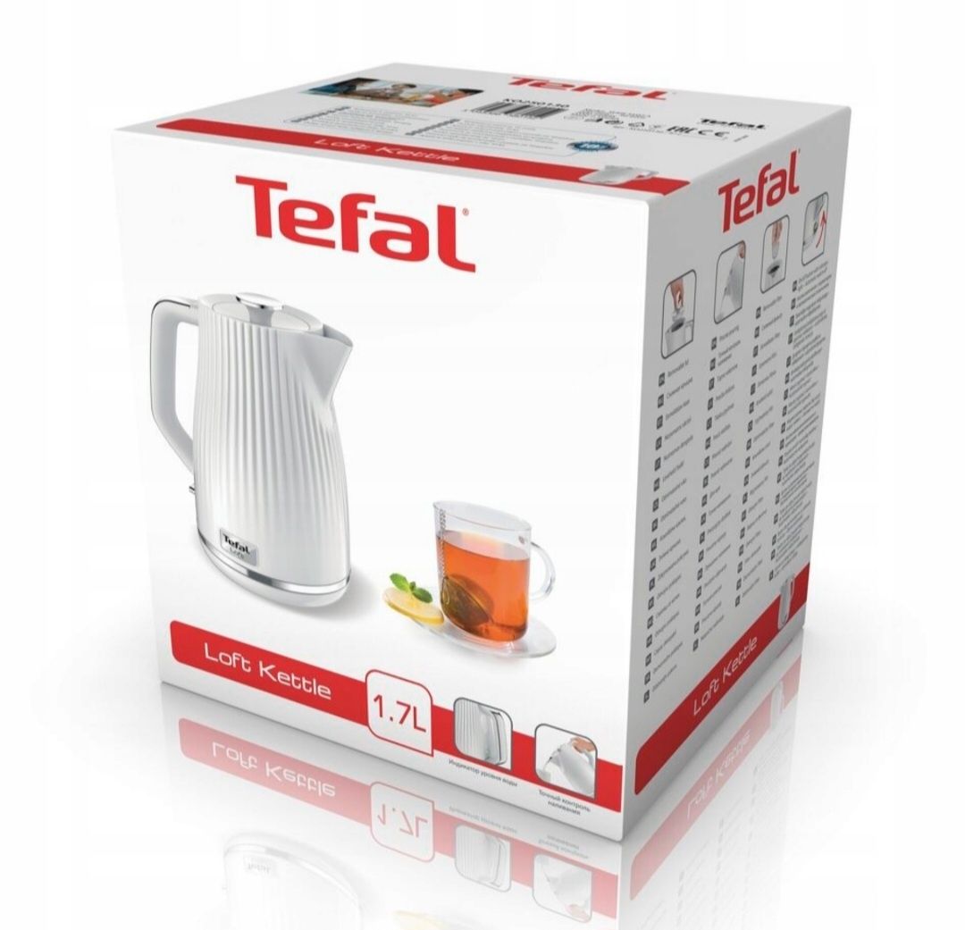 Czajnik elektryczny Tefal 2400 W 1,7 l biały