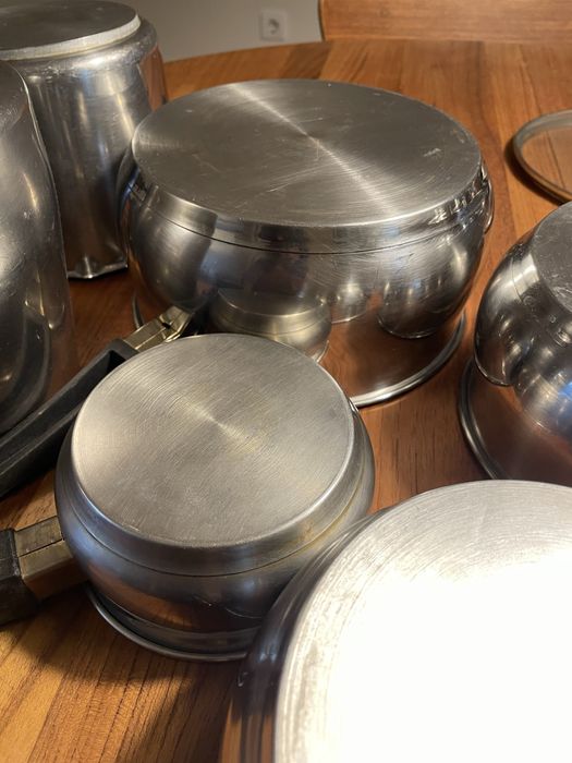 Set de 4 caçarolas + 2 fervedores inox