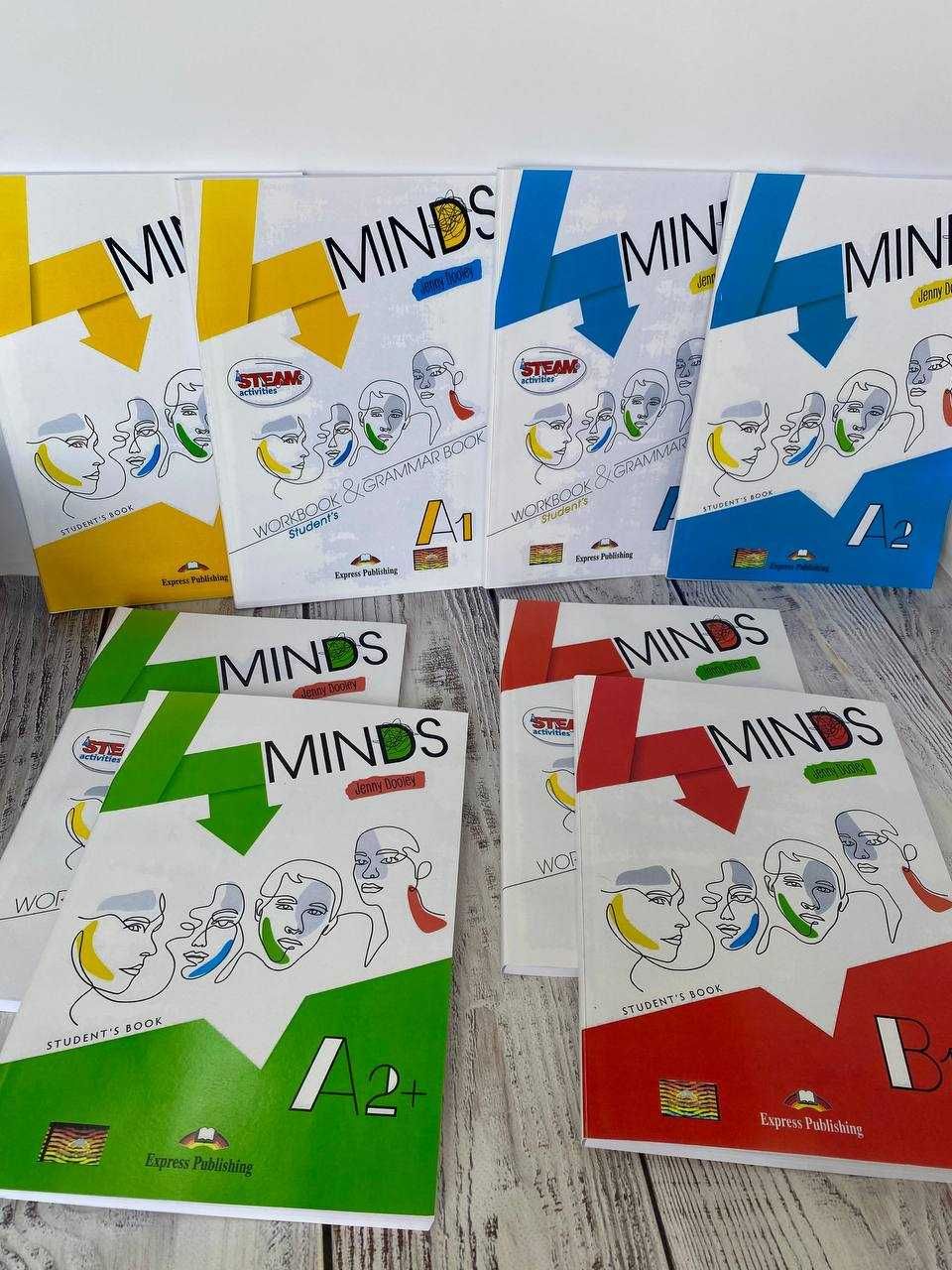 4Minds A1, A2, A2+, B1 Student's Book + Workbook and Grammar Book