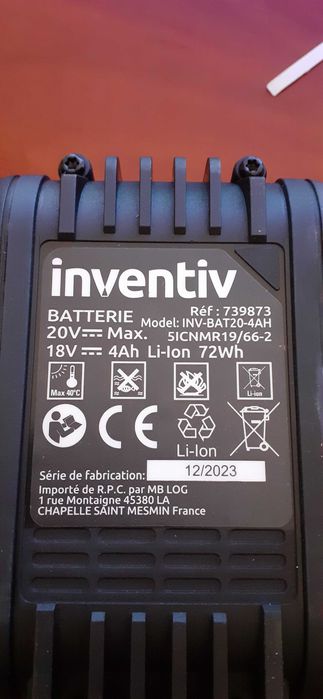 запч ноут батарея инвентив Литий-ионный аккумулятор Inventiv 20 В 4 Ач