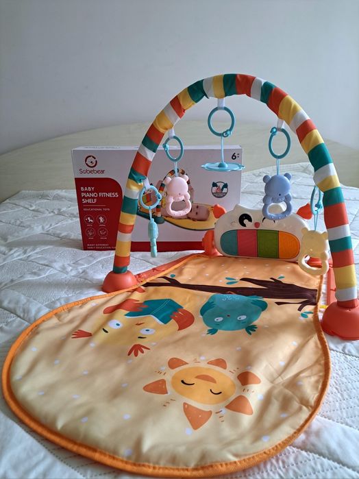 Дитячий музичний розвивальний килимок із дугою Сова