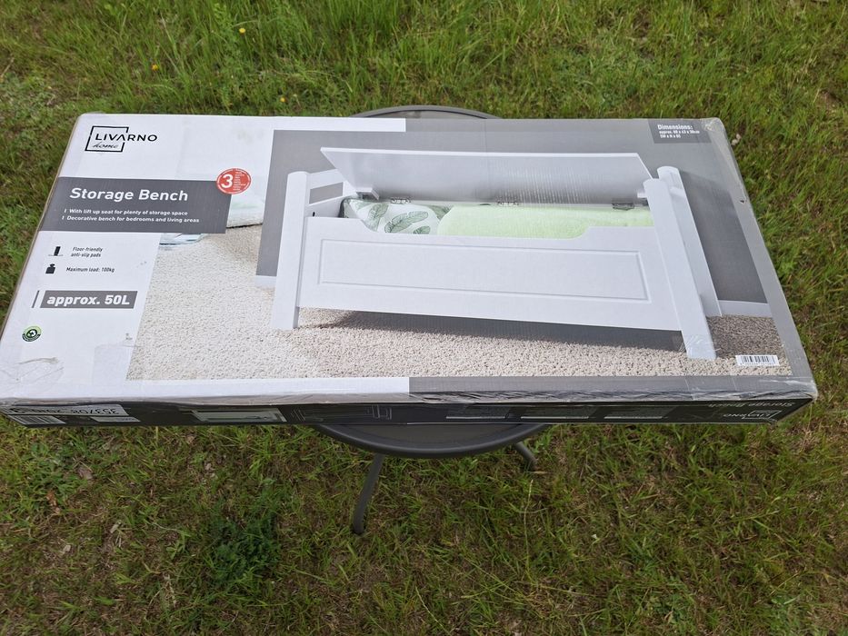 Ławka z miejscem na przechowywanie 50 litrów lidl livaro