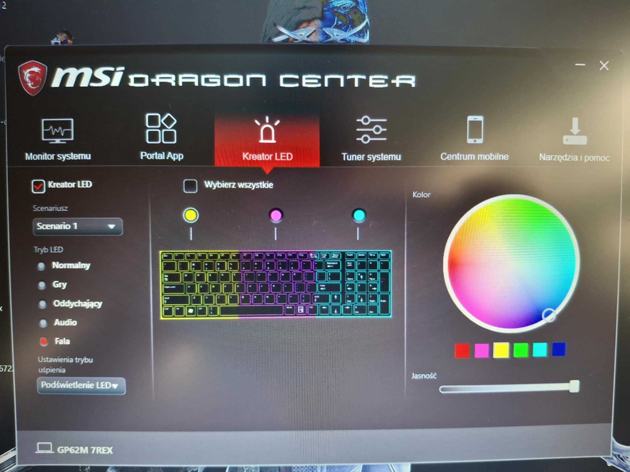 Laptop MSI GP62M 7REX Leopard PRO RGB GTX 1050 Ti, idealny, od nowości