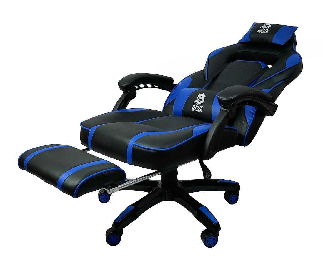 Fotel Gamingowy obrotowy dla graczy DEUS LARGE Blue