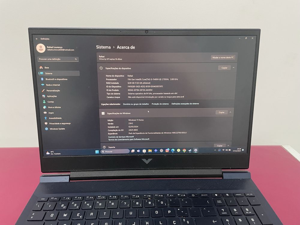 Victus 16 computador gaming windows 11