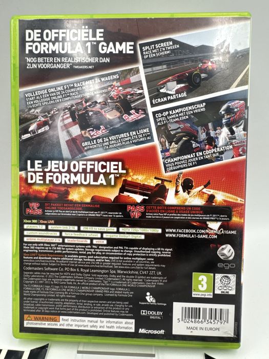 F1 2011 Xbox 360 Gwarancja