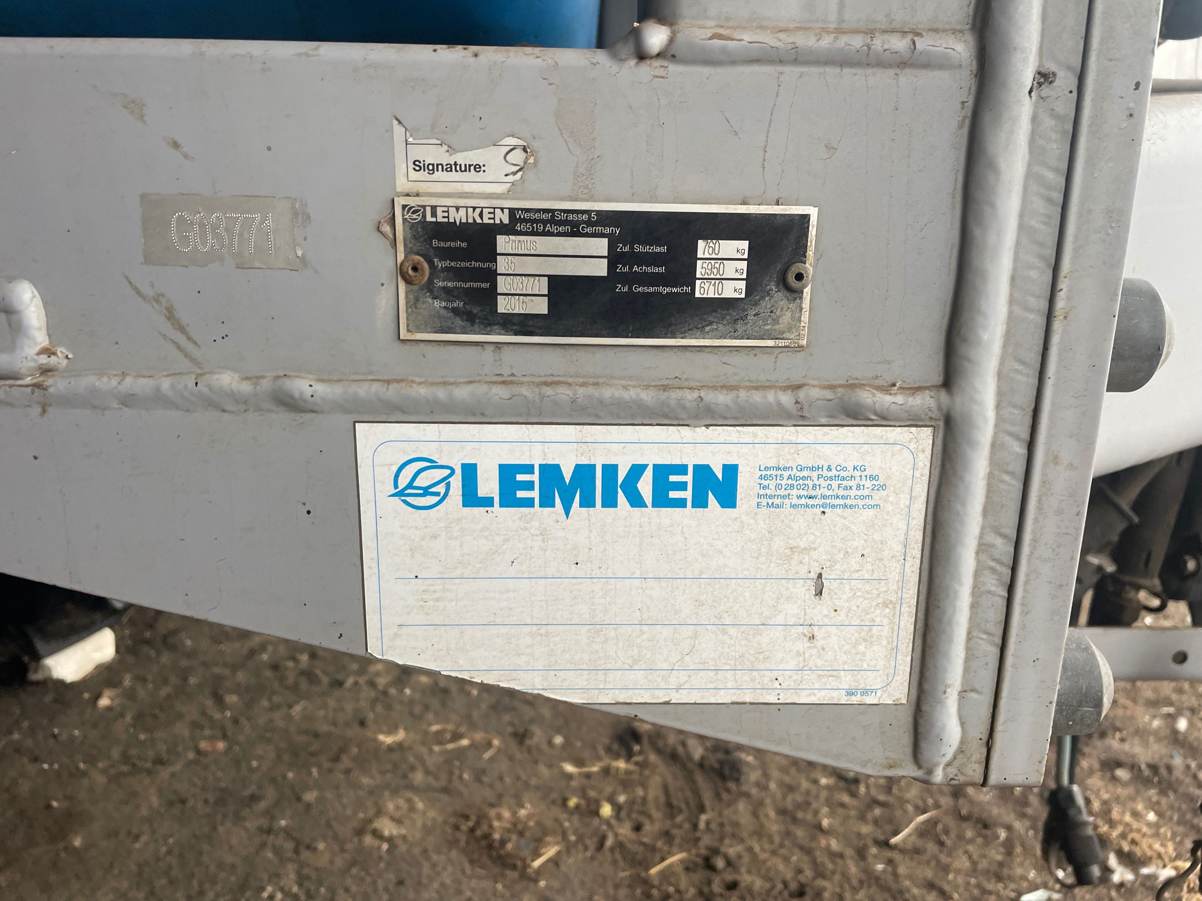 Lemken Primus 35 приципний оприскувач