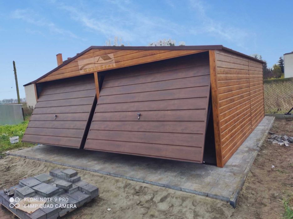 Garaż blaszany drewnopodobny 6x6, 6x5, 4x6, 7x6, 4x5, 3x5, 9x6, 7x7