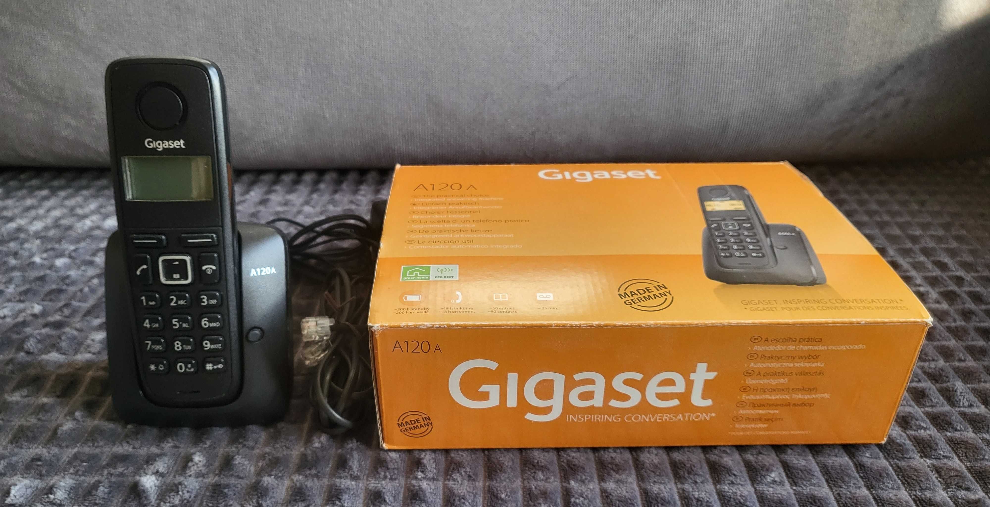 Telefon bezprzewodowy stacjonarny Gigaset A120A sekretarka