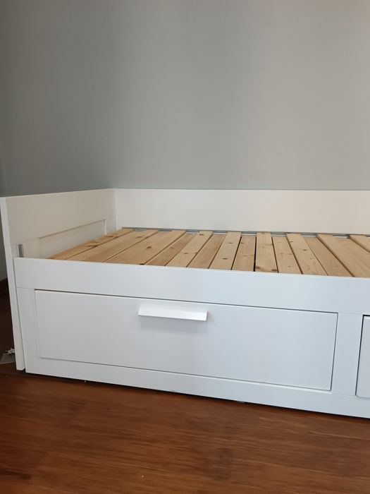 Łóżko białe Brimnes IKEA