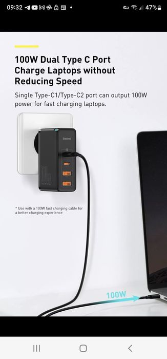 Быстрые зарядные Baseus 100w и 140w