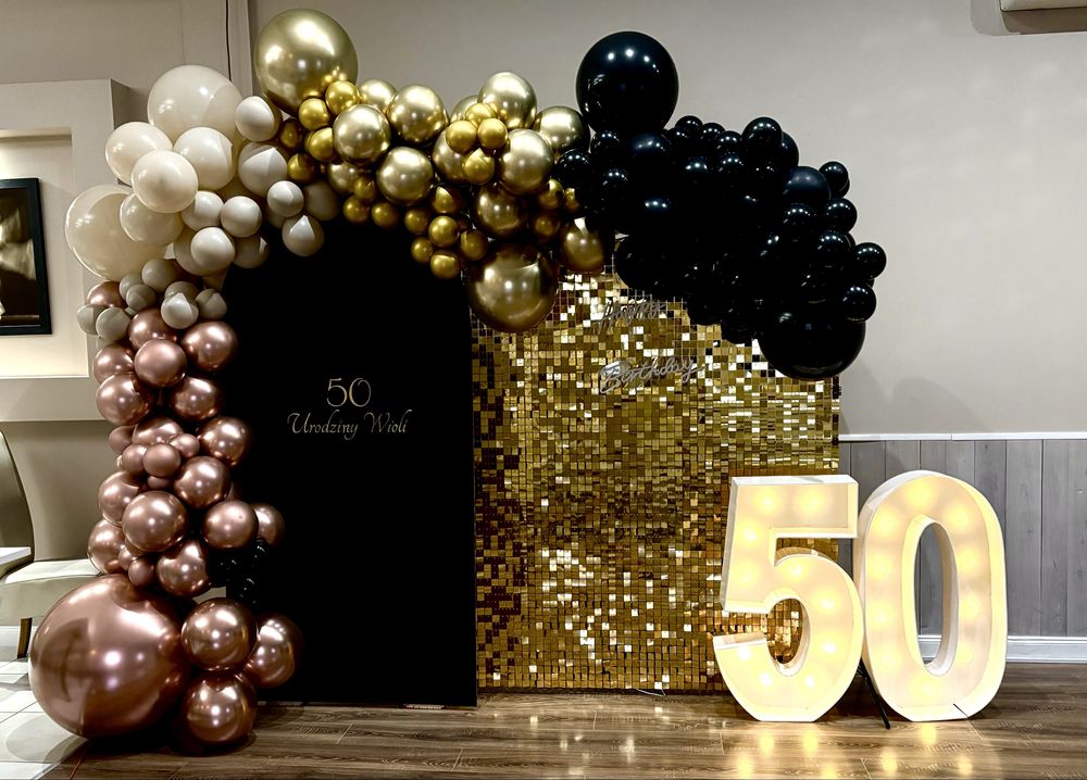 Ścianki balonowe ścianka balonowa balony dekoracja przyjecia komunia