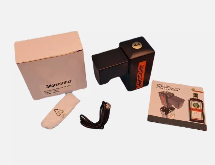 Elektryczna pompka Jägermeister Jagermeister USB pasuje do butelki 0,7