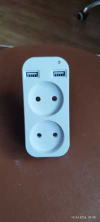 Ładowarka USB Rozgałęźnik do gniazdka 230 V