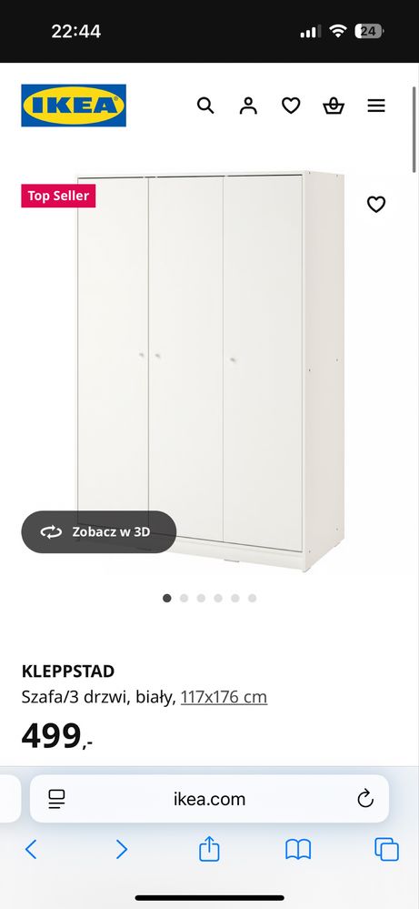 Sprzedam szafe KLEPPSTAD IKEA