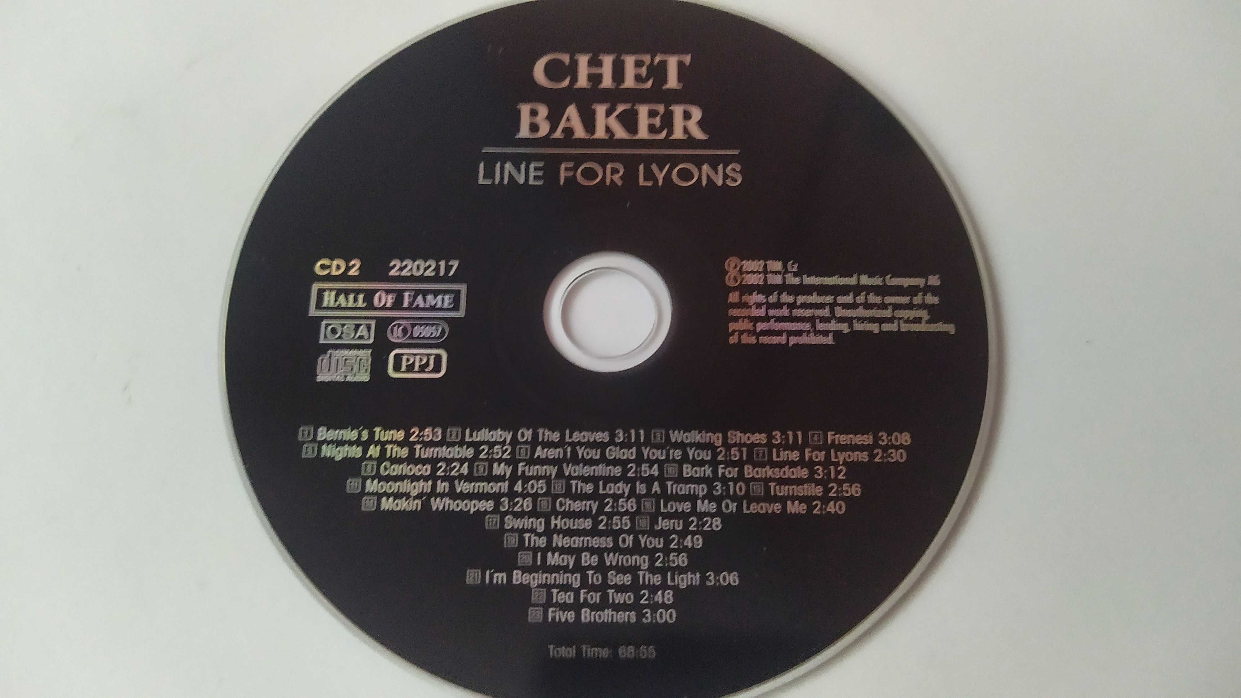 Chet Baker Line for Lyons płyta 2CD RARYTAS koperta