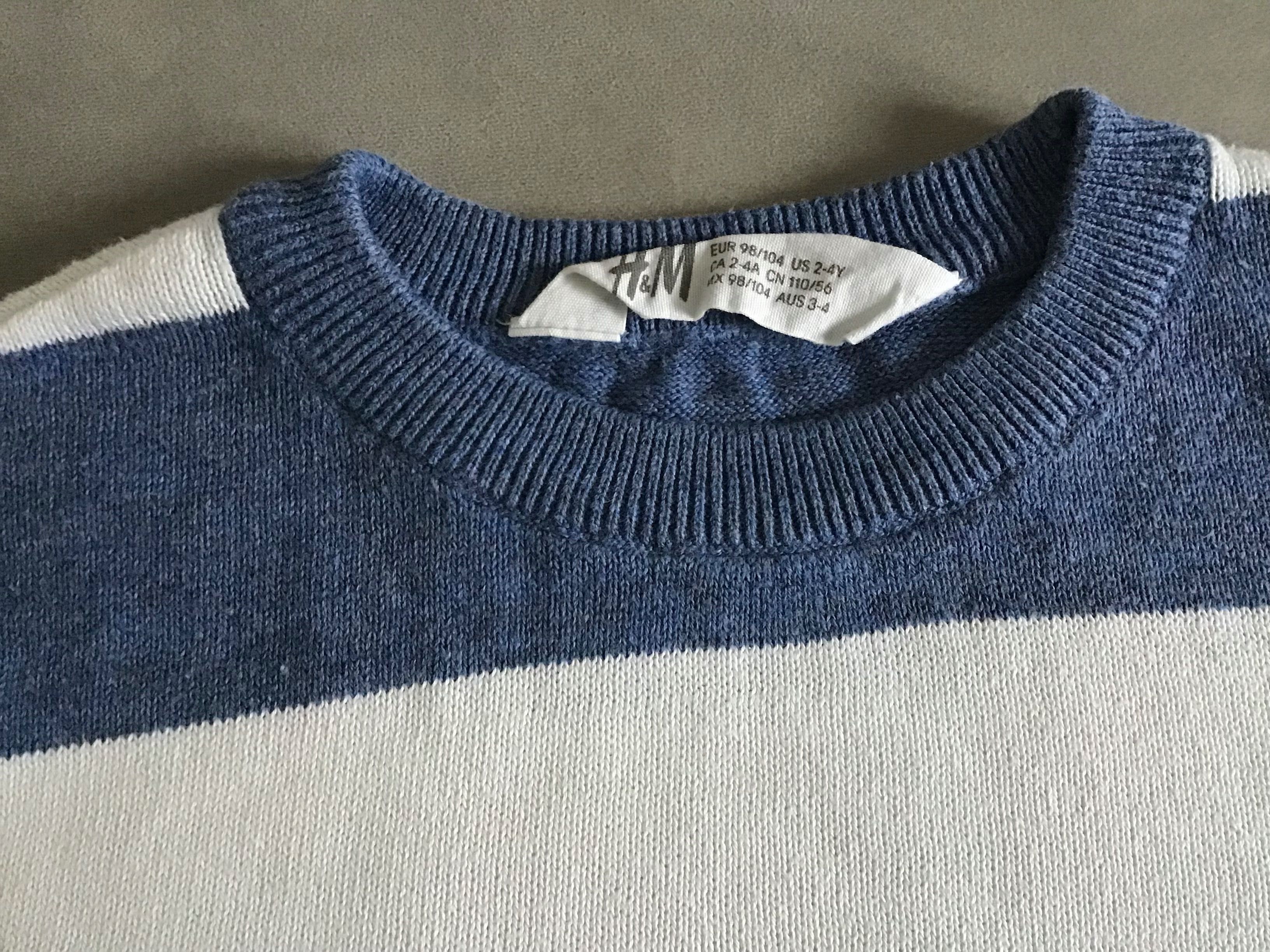Sweterek H&M, rozm. 98/104, 2-4 lata