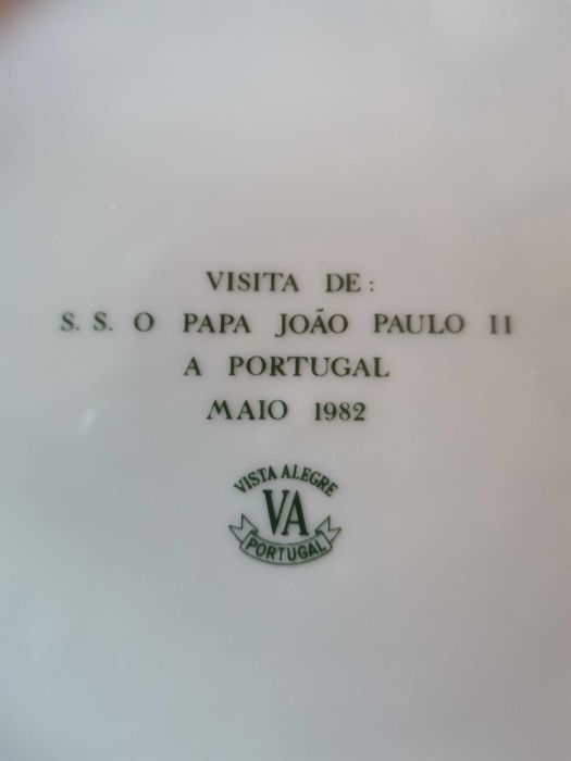 Prato vista alegre comemorativo