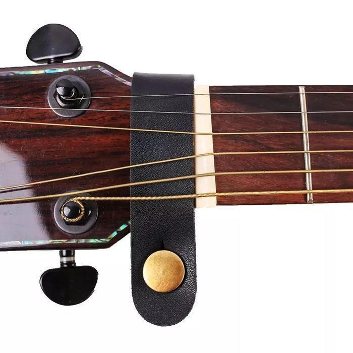 Ремешок на гитарный гриф черный (аксессуары, гитара, ремень) (кожзам)