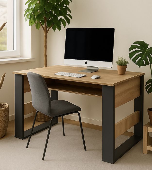 Письмовий компʼютерний стіл з полицею для офісу / дому