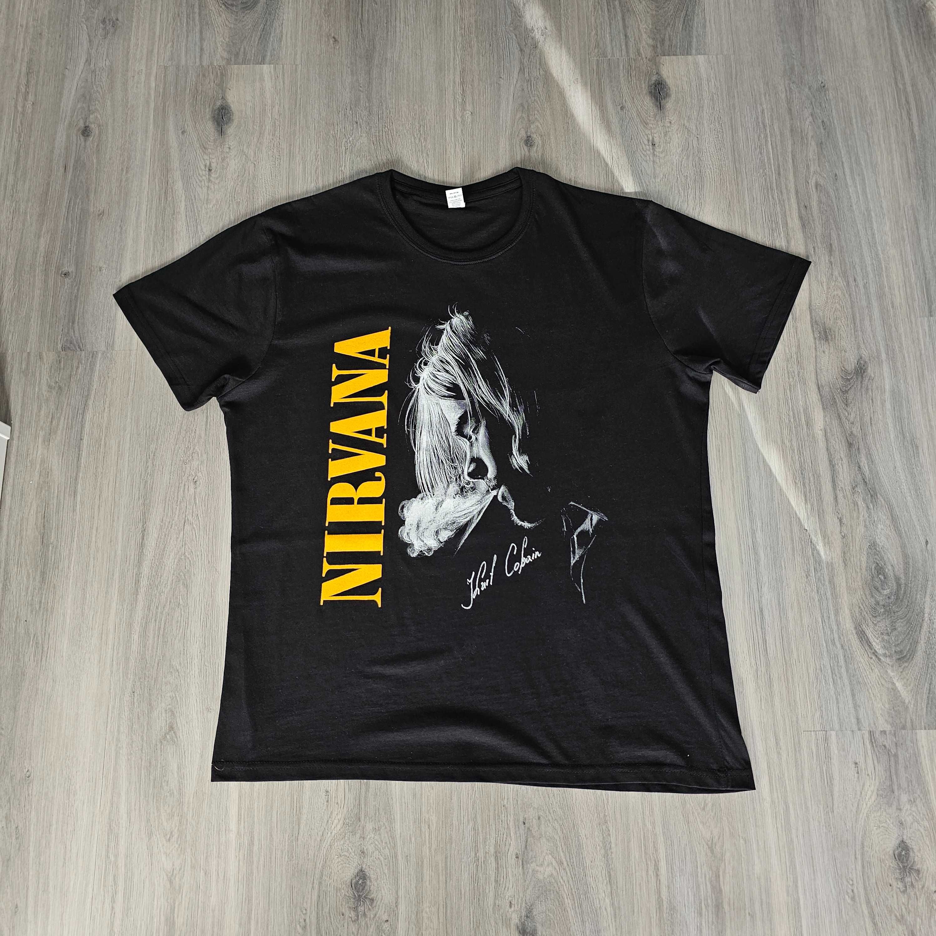 T-shirt Nirvana duży nadruk Kurt Cobain big print rozmiar XL/XXL