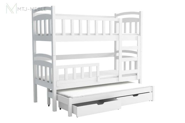 Łóżko dla 3 dzieci donald piętrowe z materacami !