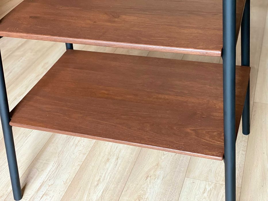 Metalowa półka regał szafka stolik blaty drewniane dębowe