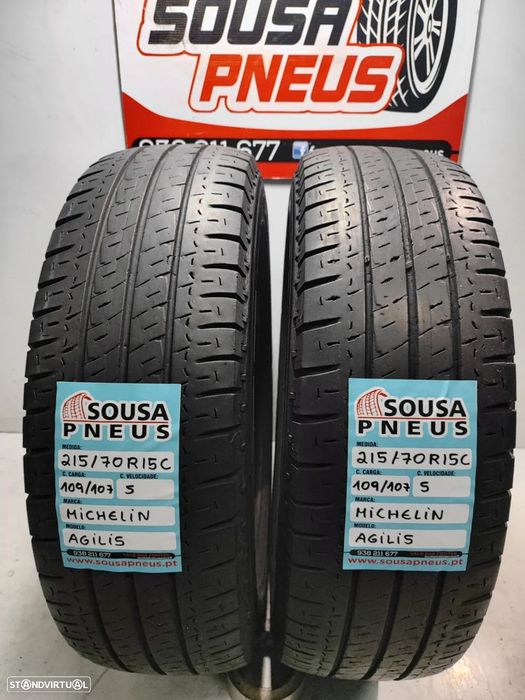 2 pneus semi novos 215-70r15c michelin - oferta dos portes 100 EUROS